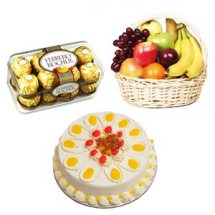 16 Ferrero 2 kg Fresh fruits 1/2 kg Pineapple cake