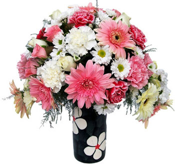 24 Assorted Flowers in a Vase