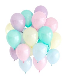 20 soft color helium gas filled balloons