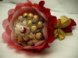 Bouquet of 16 Ferrero rocher chocolates Teddy 6 inches