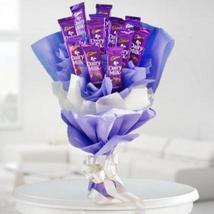 Cadbury dairy milk chocolates in a bouquet