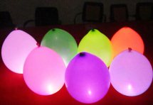 7 Illuminating LED Air filled balloons