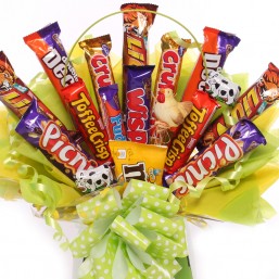 Assorted chocolates in a bouquet